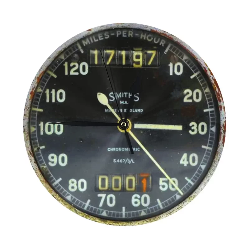 "Vintage Wall Clock - Retro Old Speedometer Design for Unique Décor"