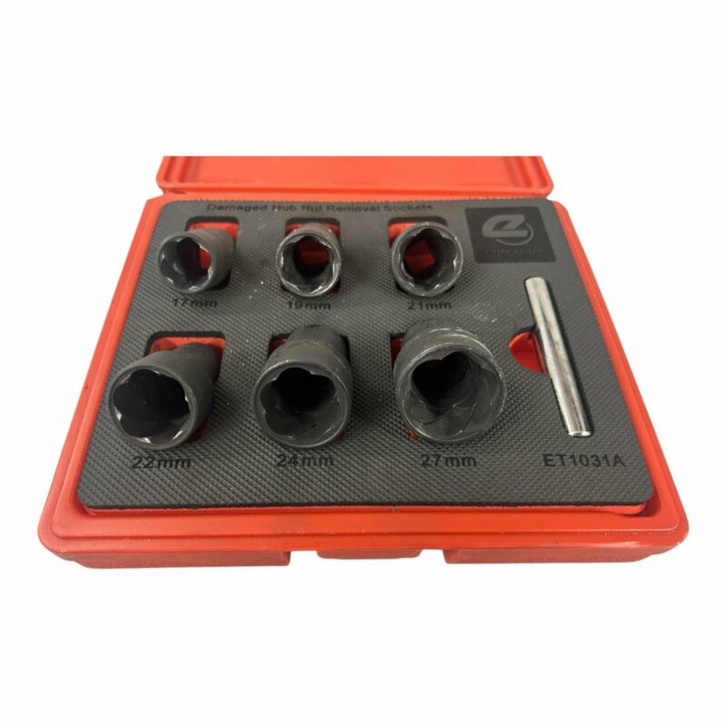 "Pre-Owned Nut Twist Removal 7 Pieces Socket Set - Efficient Fastener Removal" - Image 2