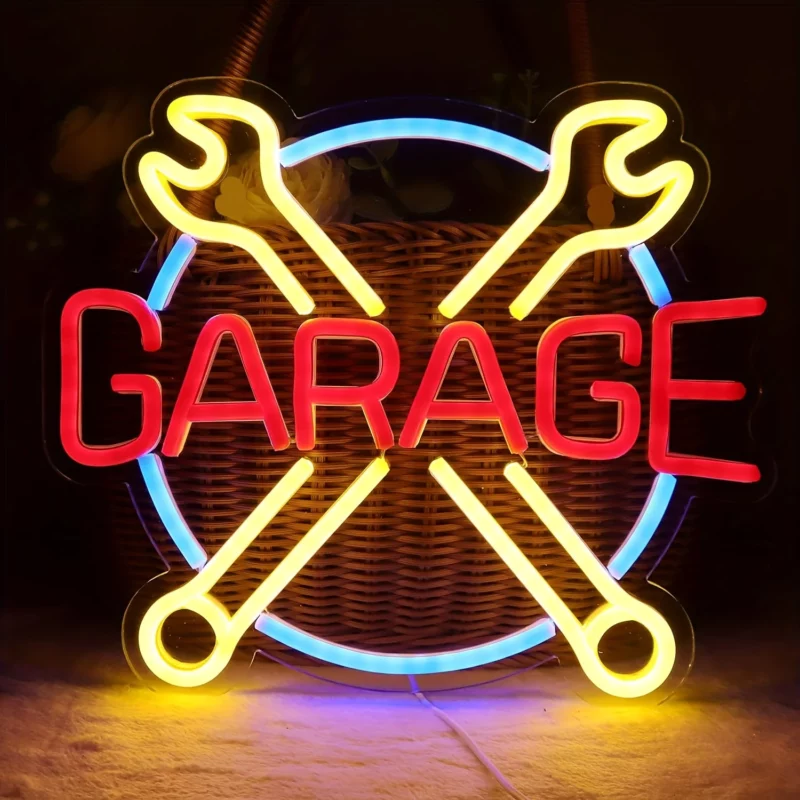 "Neon Garage Sign - LED Car Repair & Workshop Décor | Perfect Gift for Game Rooms & Parties" - Image 2